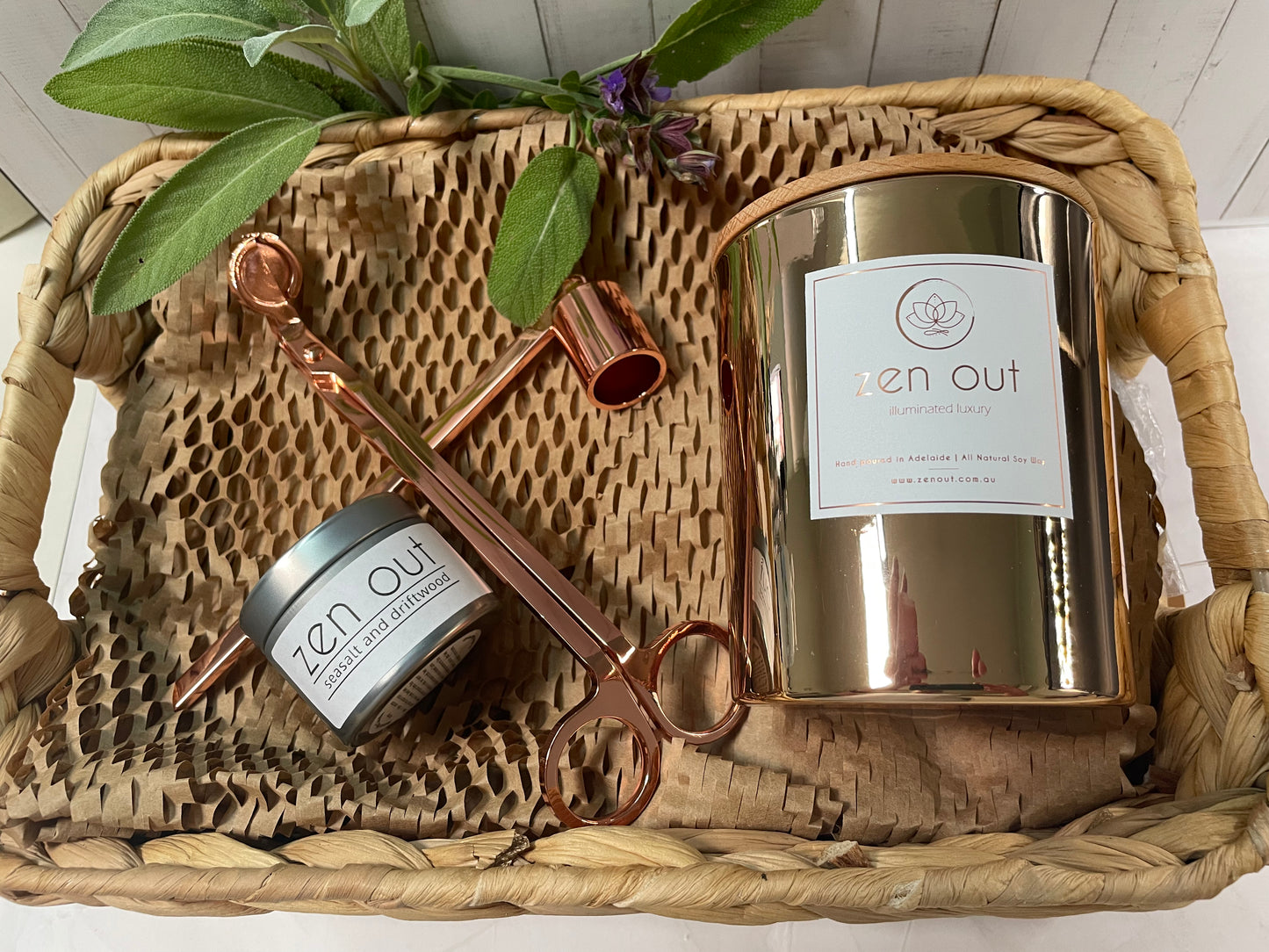 Candle and candle care kit gift set